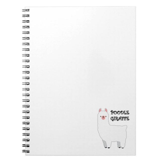 Cuaderno Portátil Poodle Giraffe (Frente)