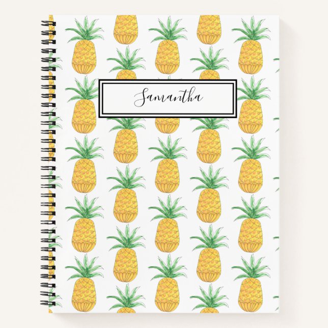 Cuaderno Portátil portátil de piña personalizada (Anverso)