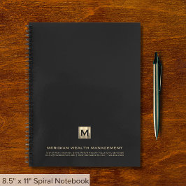 Cuaderno Portátil Premium Gold Monogram Financial Planner