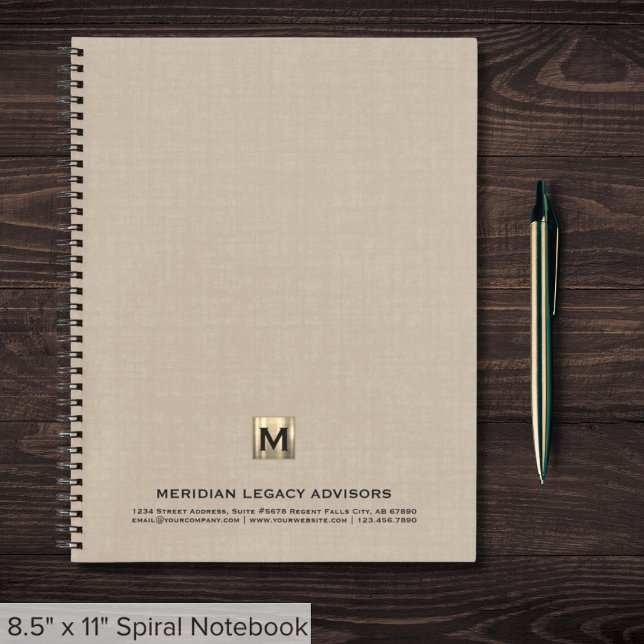 Cuaderno Portátil profesional monograma para empresas (Subido por el creador)