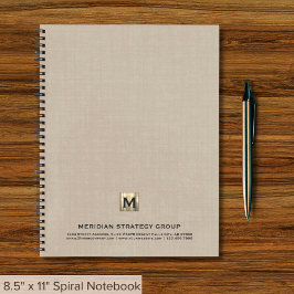 Cuaderno Portátil profesional monogramado para empresas