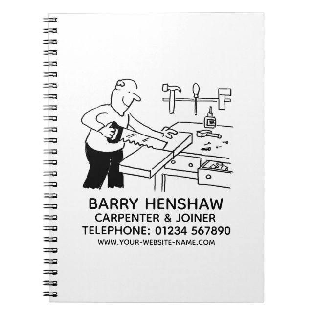 Cuaderno Portátil promocional Carpenter & Joiner (Frente)