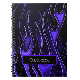 Cuaderno Portátil Purple Flames