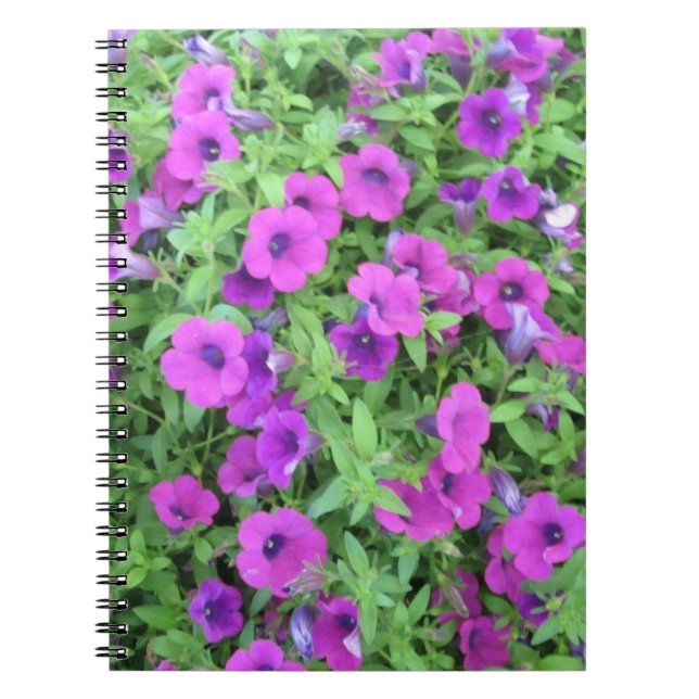 Cuaderno Portátil Purple Petunias (Frente)