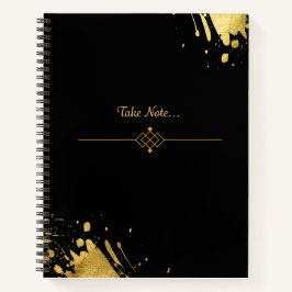 Cuaderno Portátil Purpurina dorado