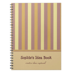 Cuaderno Portátil rayado personalizado Tan y Taupe