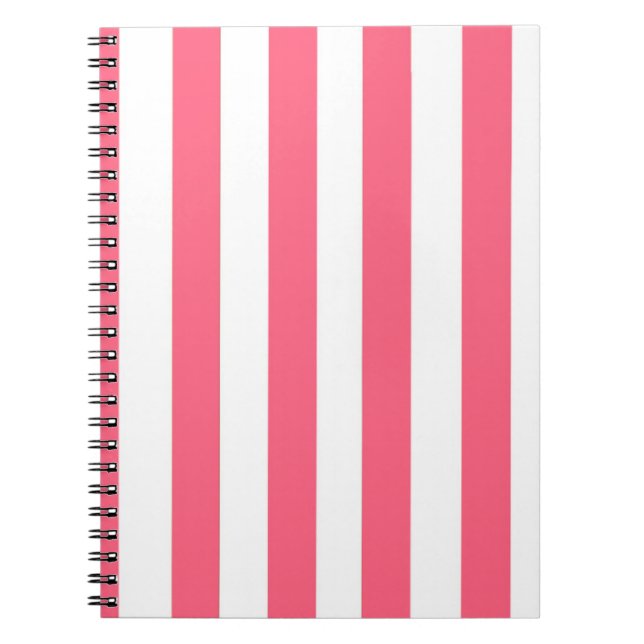 Cuaderno Portátil rayado rosado (Frente)