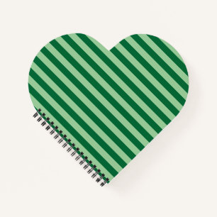 Cuaderno Portátil rayado verde claro y oscuro