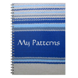 Cuaderno Portátil - Rayas azules y blancas