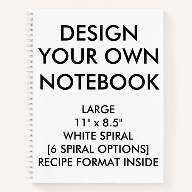 Cuaderno Portátil RECIPE grande personalizado personalizado (Anverso)
