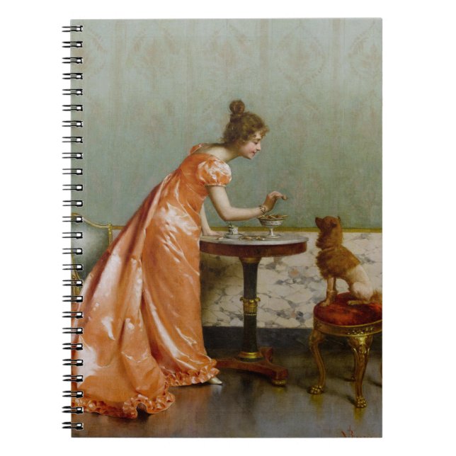 Cuaderno Portátil Reggianini Lady Alimentando Perro (Frente)