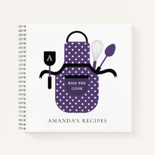 Cuaderno Portátil Retro Apron Personalizado de Receta Fami