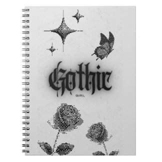 Cuaderno Portátil retro gótico - Diario estético oscuro