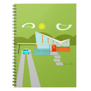 Cuaderno Portátil Retro Palm Springs House