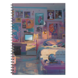 Cuaderno Portátil Retro Pastel Teen Dream Room