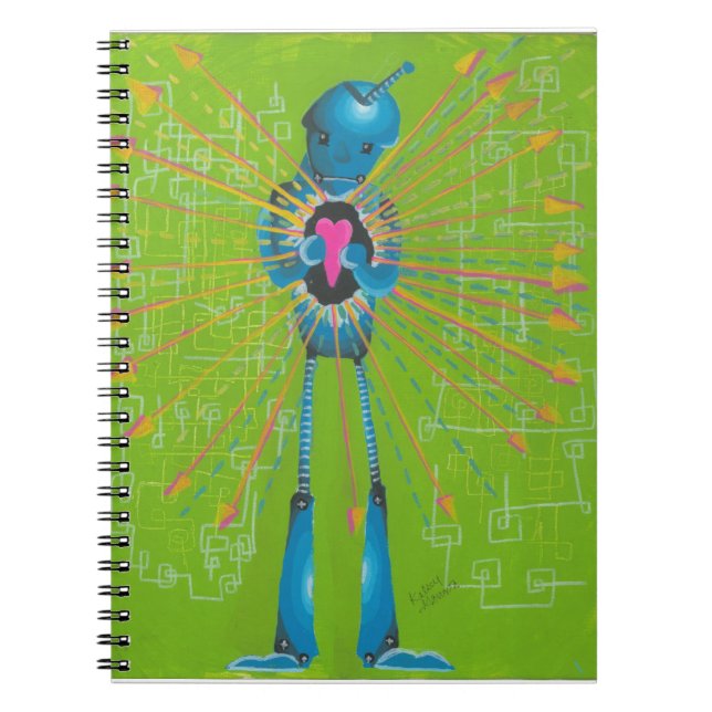 Cuaderno Portátil Robot de impresión a mano (Frente)