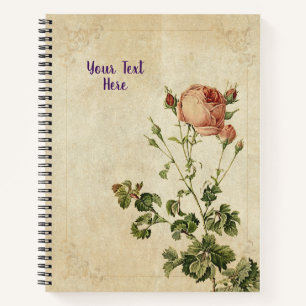 Cuaderno Portátil Rosa Centifolia - Regalo floral de Moda