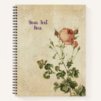 Cuaderno Portátil Rosa Centifolia - Regalo floral de Moda