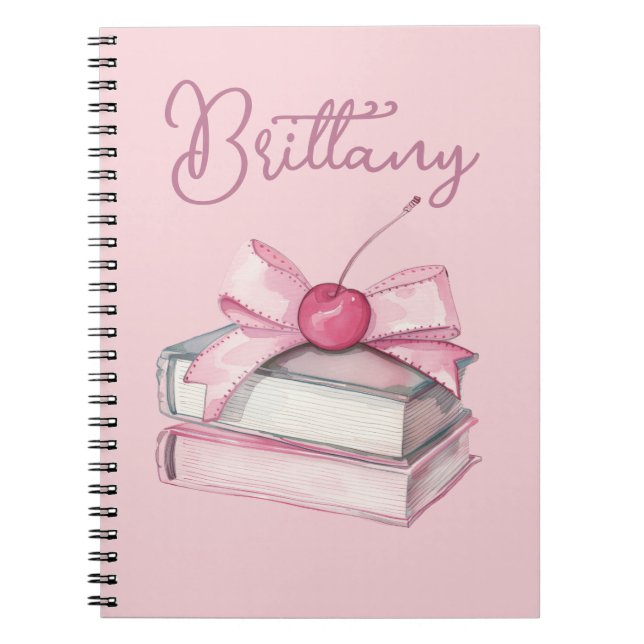 Cuaderno Portátil rosa de Bonito Coquette para aficionados  (Frente)
