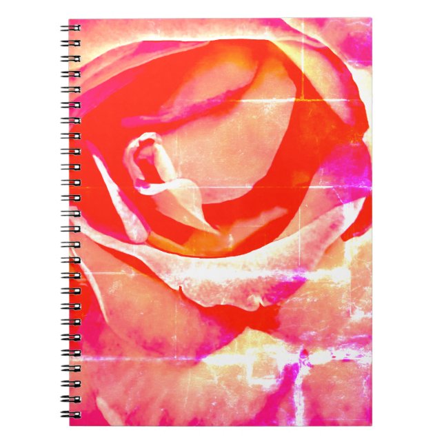 Cuaderno Portátil Rosa de diseño brillante (Frente)