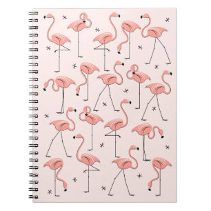 Cuaderno Portátil rosa Flamingos
