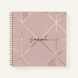 Cuaderno Portátil Rosa Gold