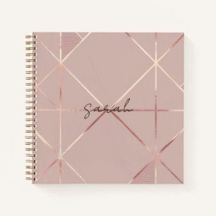 Cuaderno Portátil Rosa Gold