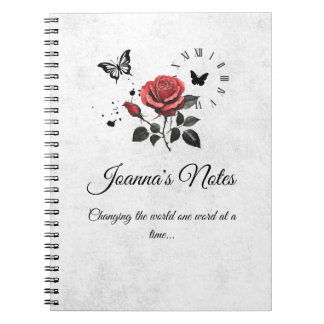 Cuaderno Portátil Rosa, tinta y espiral de tiempo personali