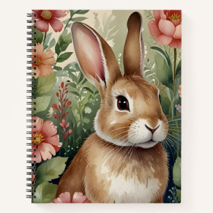 Cuaderno Portátil Rubor Blooms y Bunny Dreams