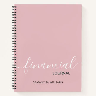Cuaderno Portátil Rubor Pink Business Financial Journal