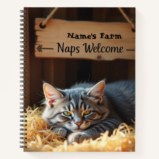 Cuaderno Portátil rústico de granja de gatos para granjas