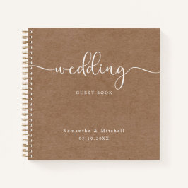 Cuaderno Portátil sencillo y rústico para Bodas