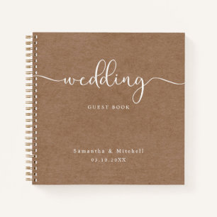 Cuaderno Portátil sencillo y rústico para Bodas