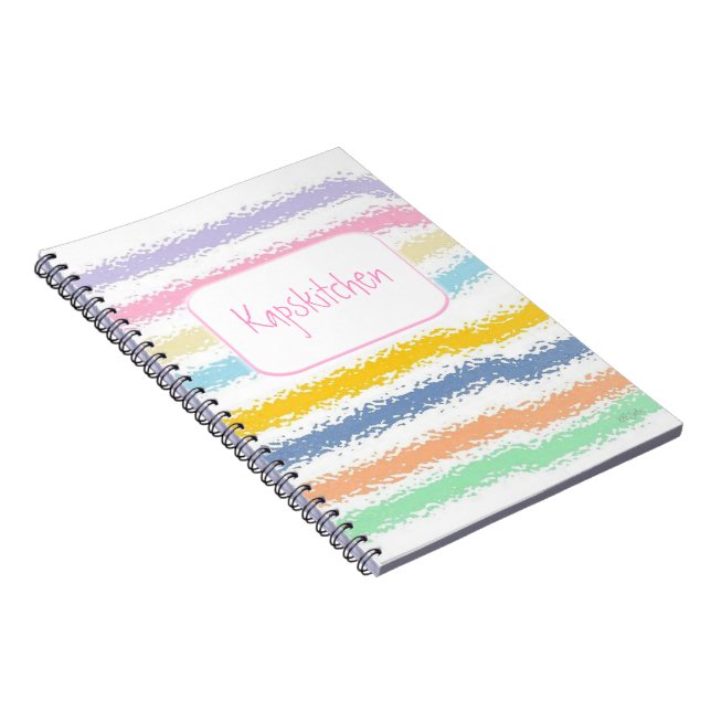 Cuaderno Portátil SG para pasteles rayados (Lado Derecho)