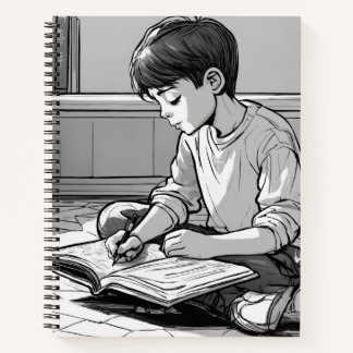 Cuaderno Portátil SPIRAL de estudio blanco N negro