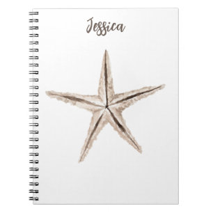 Cuaderno Portátil Starfish de color agua