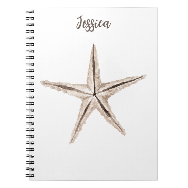 Cuaderno Portátil Starfish de color agua (Frente)