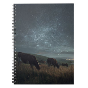 Cuaderno Portátil Starry Field Cosmic Cow