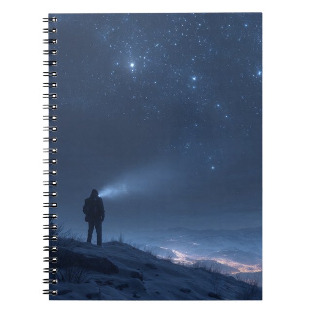 Cuaderno Portátil Starry Night del Explorador de Lone (Frente)