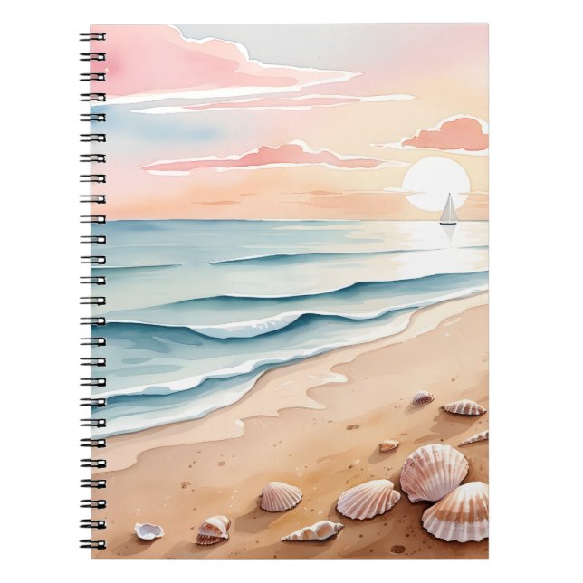 Cuaderno Portátil Sunrise Beach Serenity (Frente)