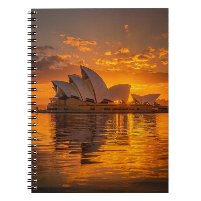 Cuaderno Portátil Sunrise de la Ópera de Sídney (Frente)