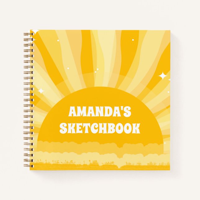Cuaderno Portátil Sunshine Personalized Kids Sketchbook (Anverso)