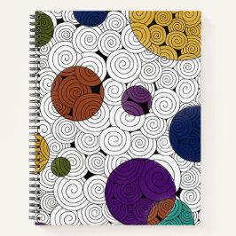 Cuaderno Portátil Swirls and Circles