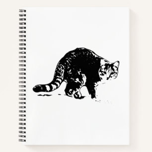 Cuaderno portátil Tabby Cat de cuerpo completo en