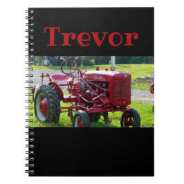 Cuaderno Portátil Tractor rojo personalizado