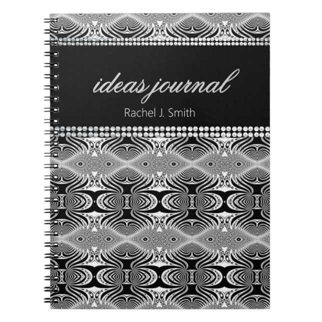 Cuaderno Portátil Trippy de Ideas con Nombre Personalizado  (Frente)