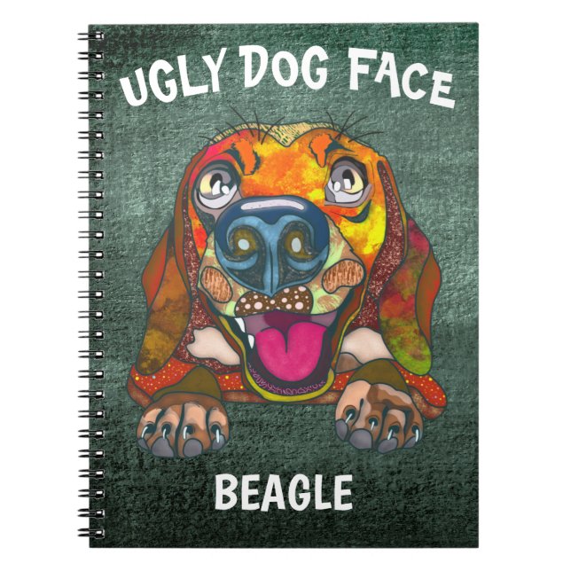 Cuaderno Portátil único Beagle feo para perro (Frente)