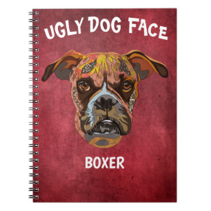 Cuaderno Portátil único para perro feo Boxer