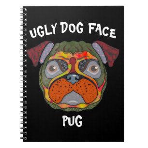 Cuaderno Portátil único para perro feo Pug