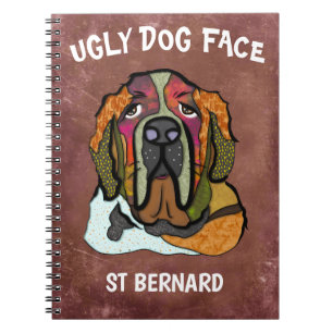 Cuaderno Portátil único para perros feos de San Bernardo